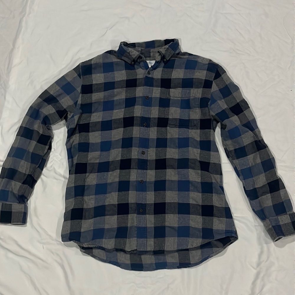 Blue and Gray Croft & Barrow Button Up